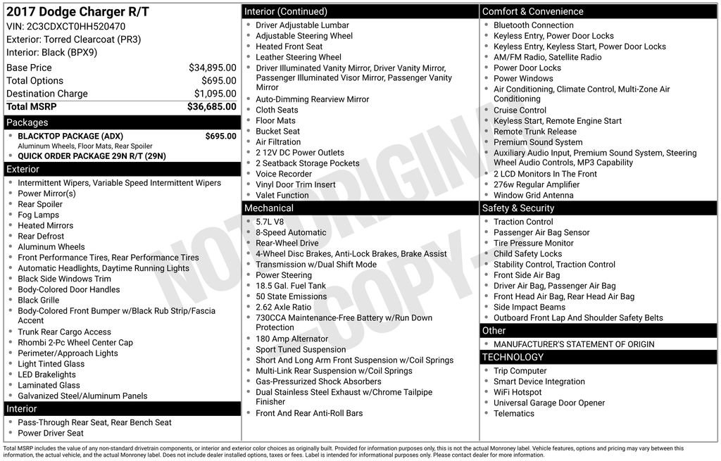 Used 2017 Dodge Charger R/T w/ Blacktop Package RWD image 7