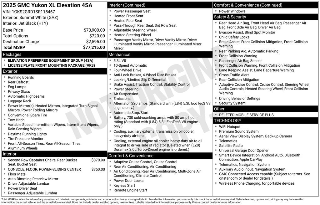 Used 2025 GMC Yukon XL Elevation AWD/4WD image 40