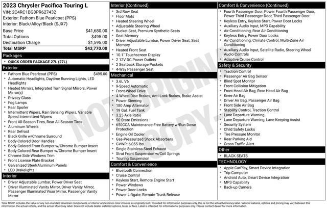 Used 2023 Chrysler Pacifica Touring-L FWD image 4