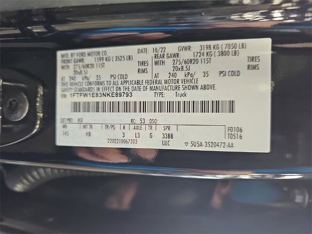 Certified 2022 Ford F150 Lariat w/ Equipment Group 502A High image 35