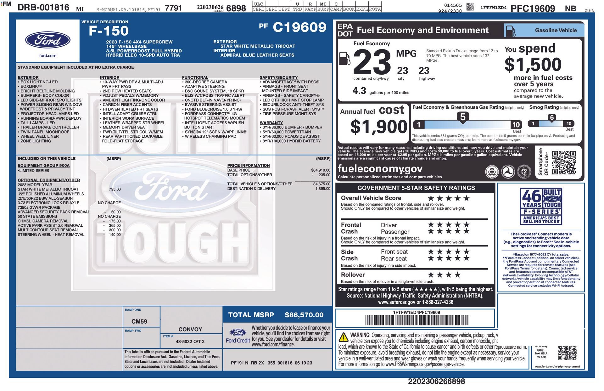 Certified 2023 Ford F150 Limited AWD/4WD image 17