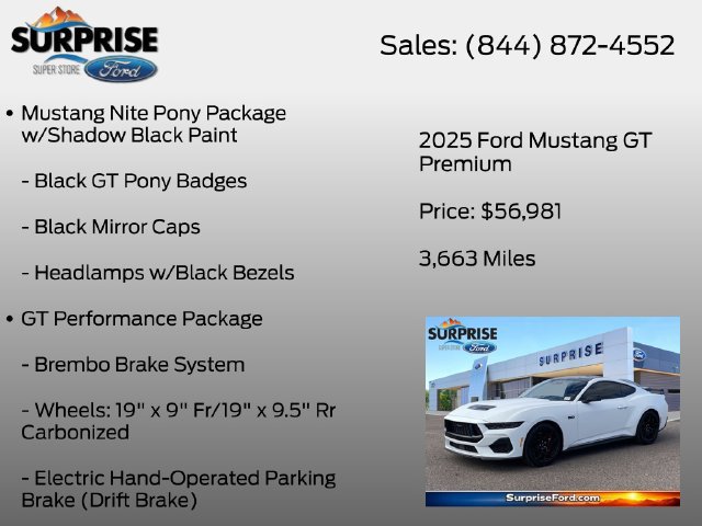 Certified 2025 Ford Mustang GT Premium w/ GT Performance Package RWD image 20