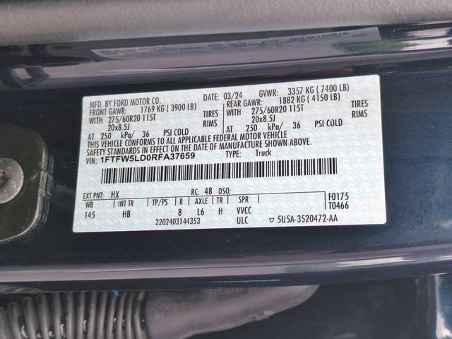 Certified 2024 Ford F150 Lariat w/ Equipment Group 502A High AWD/4WD image 37