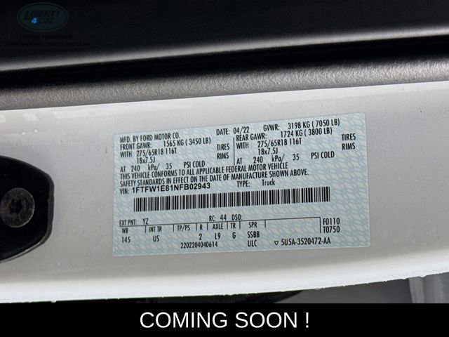 Certified 2022 Ford F150 XLT w/ Equipment Group 302A High image 31