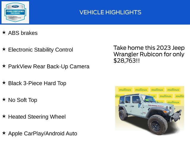 Used 2023 Jeep Wrangler Unlimited Rubicon w/ Cold Weather Group AWD/4WD image 19