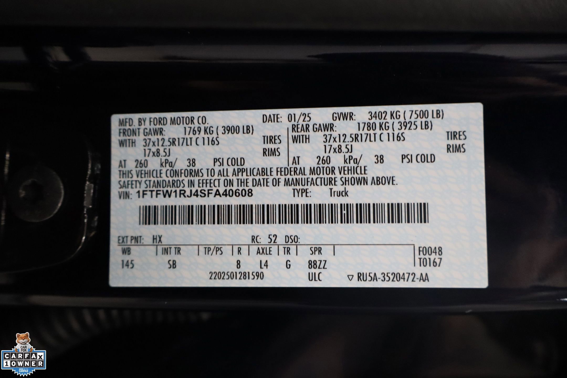 Certified 2025 Ford F150 Raptor w/ Equipment Group 803A Raptor R image 36