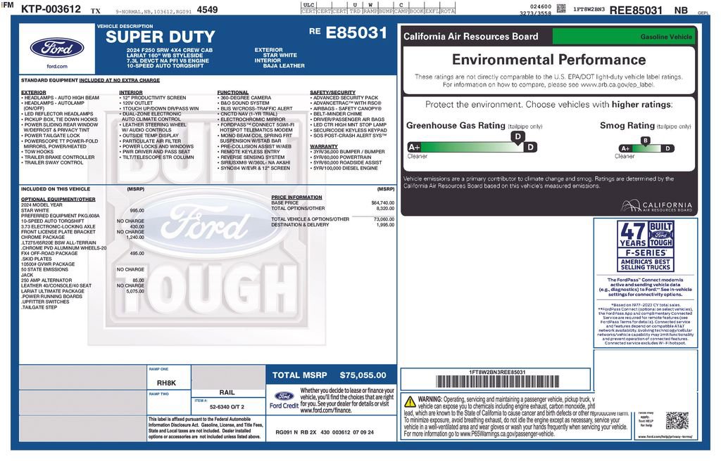 Certified 2024 Ford F250 Lariat w/ Lariat Ultimate Package AWD/4WD image 45