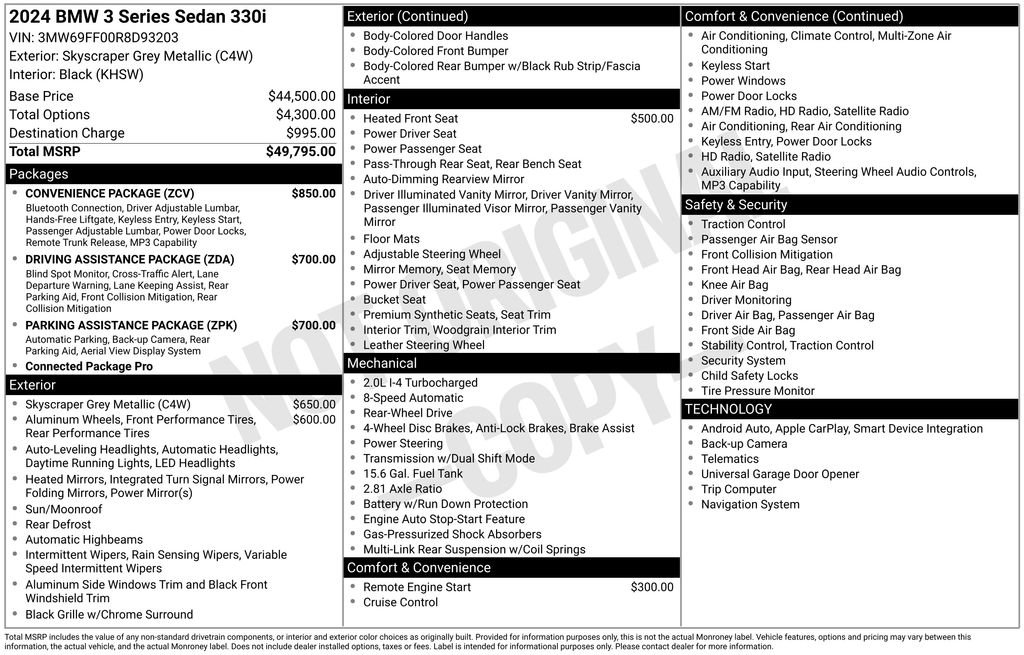 Used 2024 BMW 330i Sedan w/ Convenience Package RWD image 6