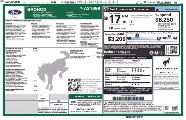 Certified 2024 Ford Bronco Badlands image 40