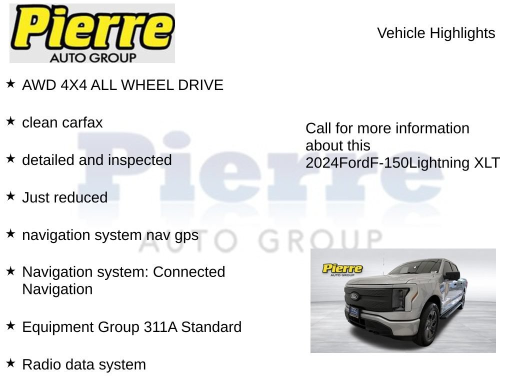 Certified 2024 Ford F150 Lightning XLT AWD/4WD image 7