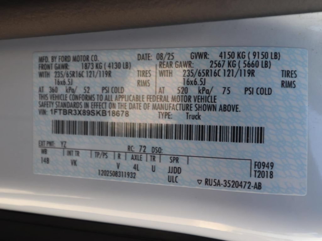 Certified 2025 Ford Transit 250 148 High Roof Extended RWD image 24