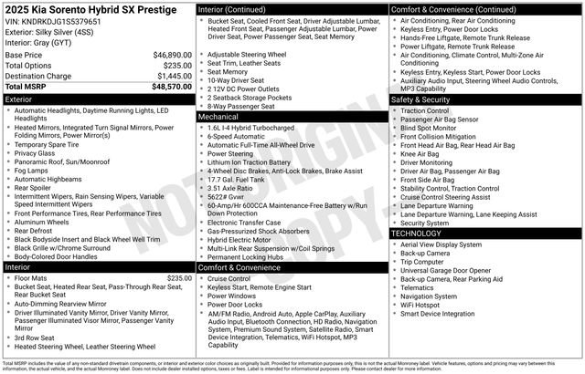 Used 2025 Kia Sorento SX Prestige AWD/4WD image 2