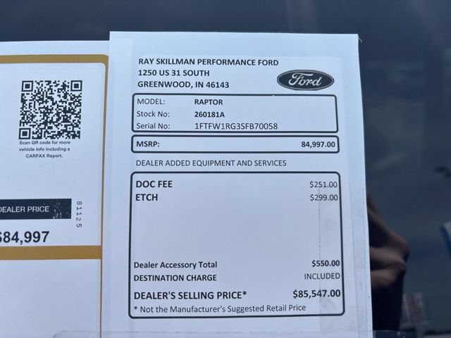 Certified 2025 Ford F150 Raptor AWD/4WD image 3