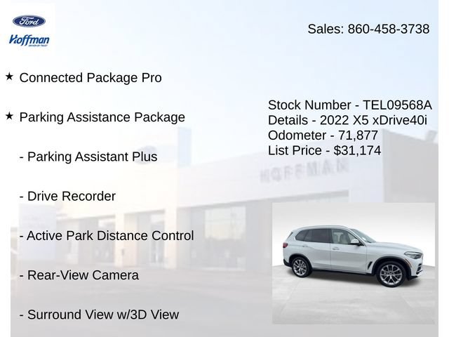 Used 2022 BMW X5 xDrive40i w/ Premium Package AWD/4WD image 5