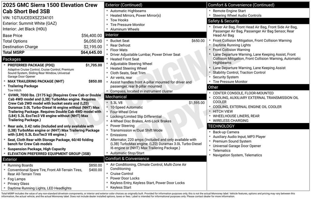 Used 2025 GMC Sierra 1500 Elevation w/ Preferred Package image 10