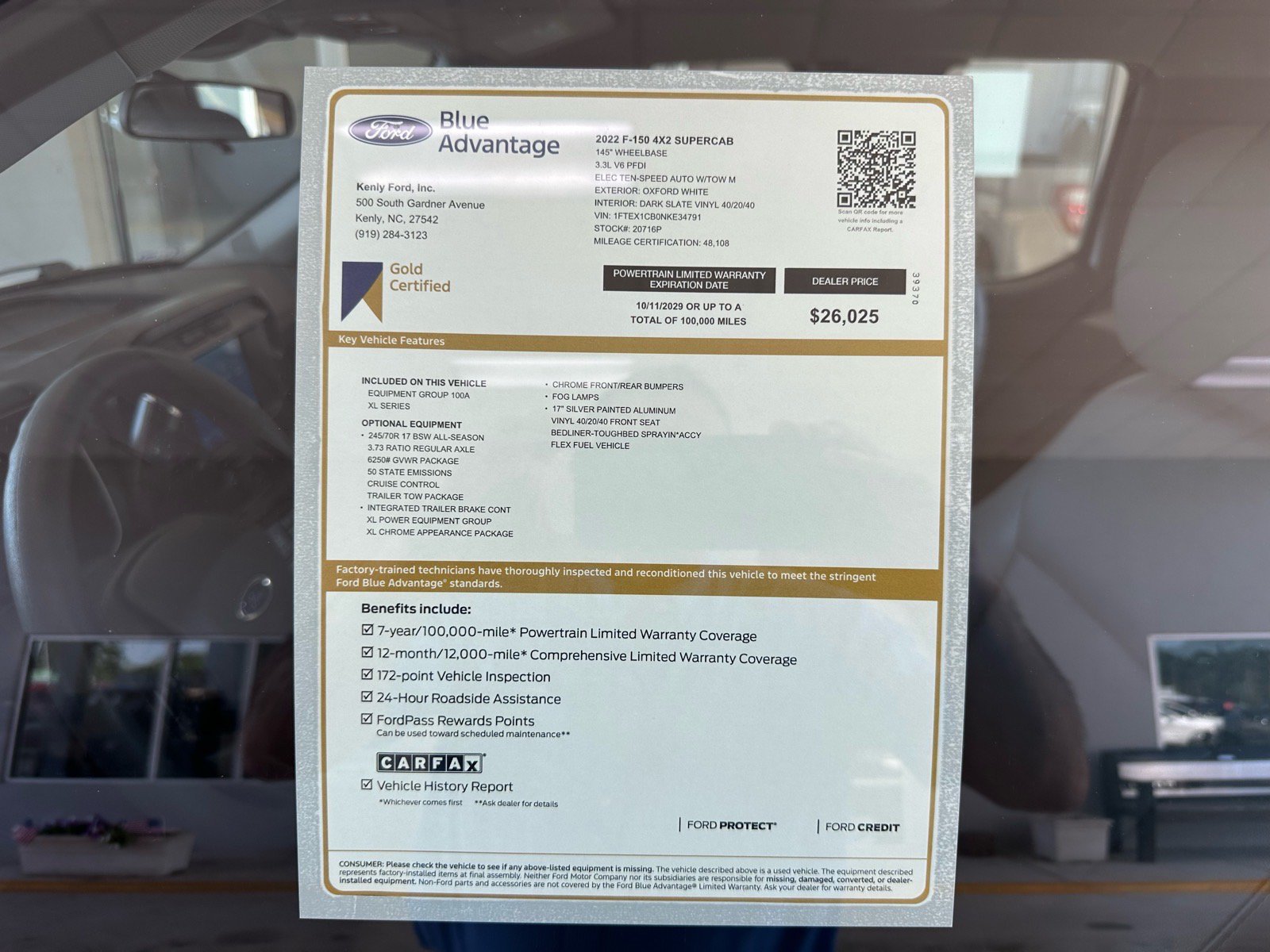 Certified 2022 Ford F150 XL w/ Trailer Tow Package RWD image 4