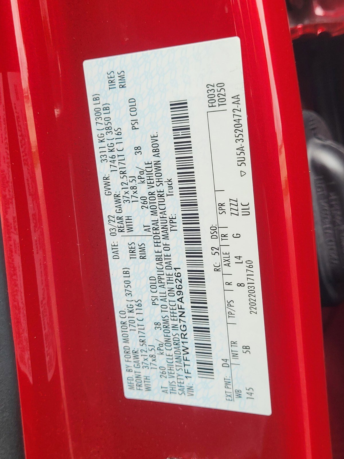 Certified 2022 Ford F150 Raptor w/ Raptor 37 Performance Package image 35