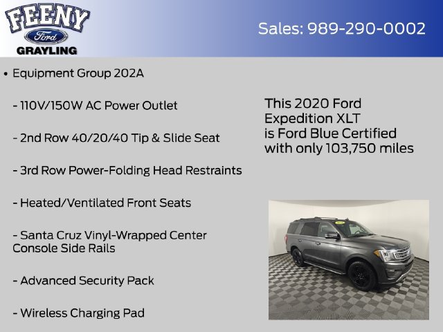Certified 2020 Ford Expedition XLT w/ Equipment Group 202A AWD/4WD image 9