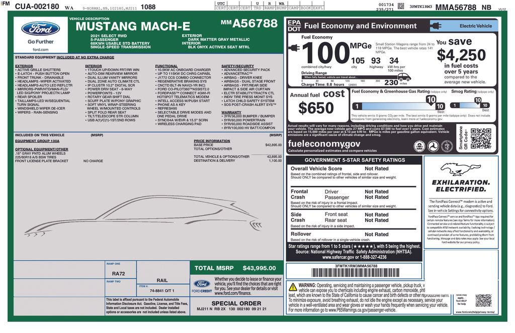 Certified 2021 Ford Mustang Mach-E Select image 4