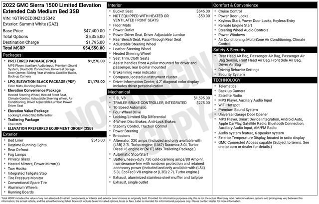 Used 2022 GMC Sierra 1500 Elevation w/ Preferred Package AWD/4WD image 35