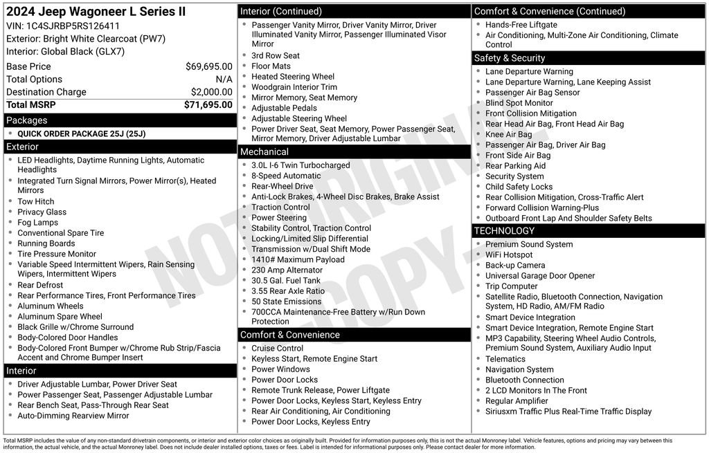 Used 2024 Jeep Wagoneer L Series II RWD image 5