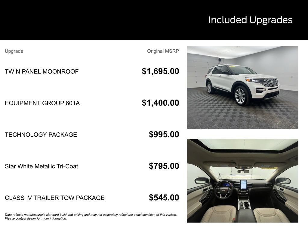 Certified 2022 Ford Explorer Platinum w/ Equipment Group 601A image 10