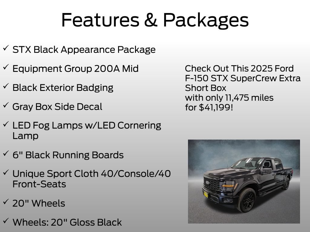 Certified 2025 Ford F150 STX w/ STX Black Appearance Package AWD/4WD image 4