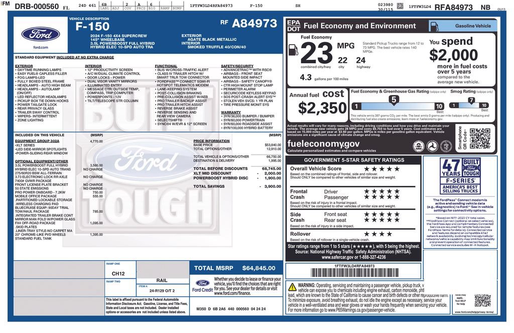 Certified 2024 Ford F150 XLT w/ Equipment Group 302A MID AWD/4WD image 6