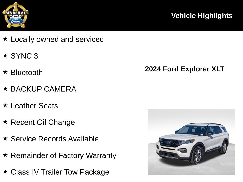Certified 2024 Ford Explorer XLT w/ Equipment Group 202A AWD/4WD image 2