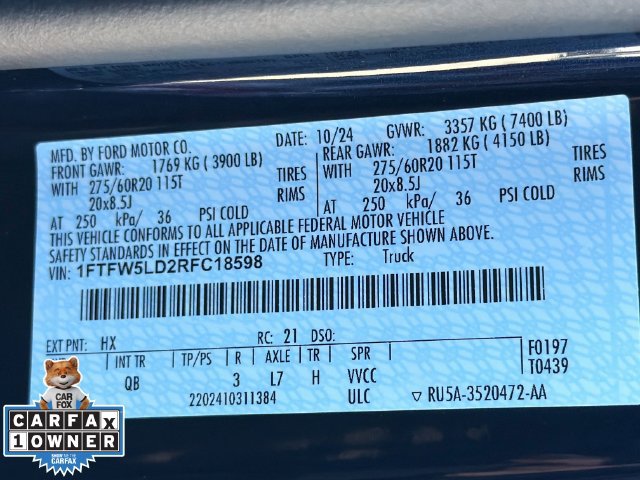 Certified 2024 Ford F150 Lariat w/ Bed Utility Package AWD/4WD image 44