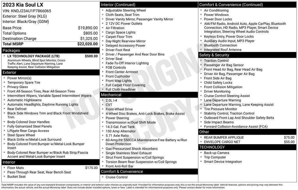 Used 2023 Kia Soul LX w/ LX Technology Package image 10