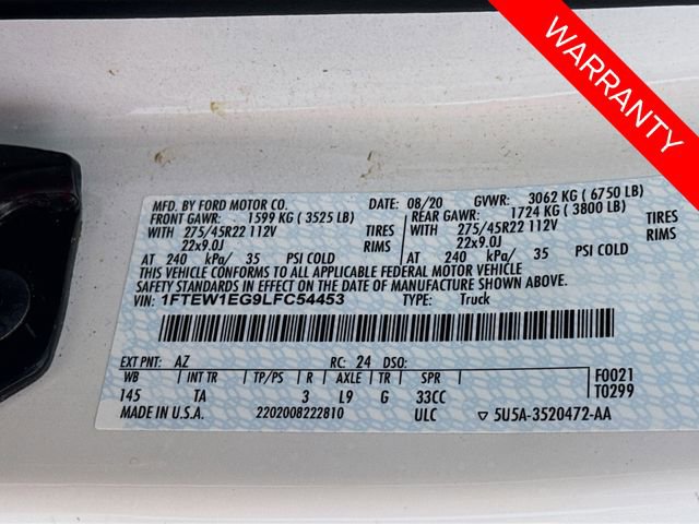 Certified 2020 Ford F150 Limited w/ Trailer Tow Package image 33