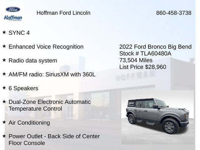 Certified 2022 Ford Bronco Big Bend AWD/4WD image 18