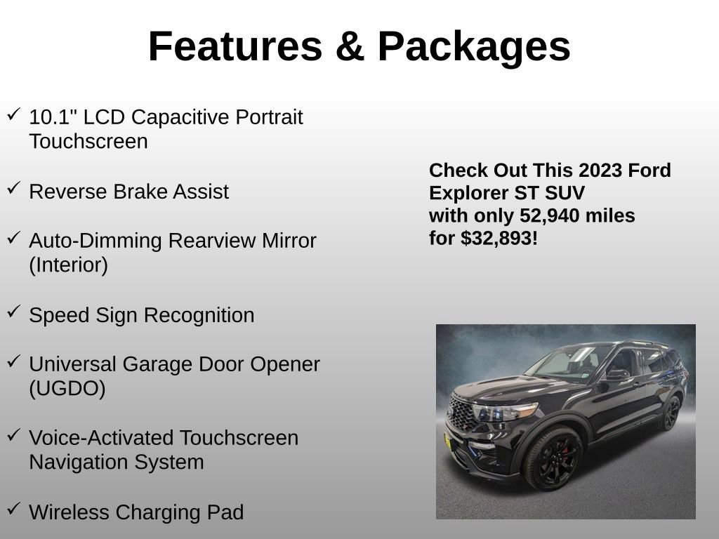 Certified 2023 Ford Explorer ST w/ Equipment Group 401A AWD/4WD image 13