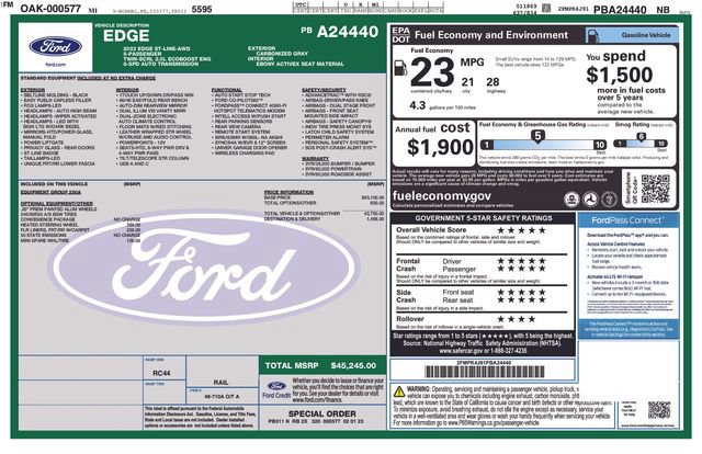 Certified 2023 Ford Edge ST-Line AWD/4WD image 50