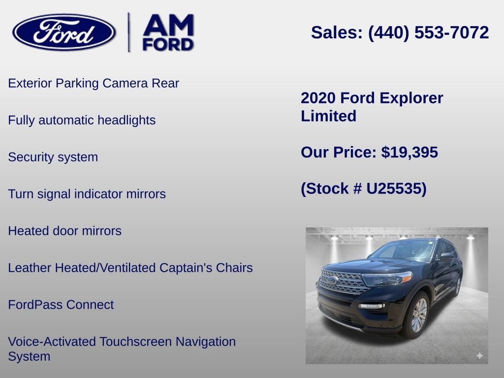 Certified 2020 Ford Explorer Limited w/ Class III Trailer Tow Package AWD/4WD image 18