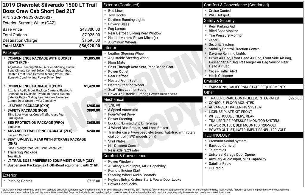 Used 2019 Chevrolet Silverado 1500 LT Trail Boss image 3