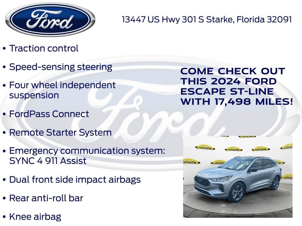 Certified 2024 Ford Escape ST-Line w/ Tech Pack #1 FWD image 32