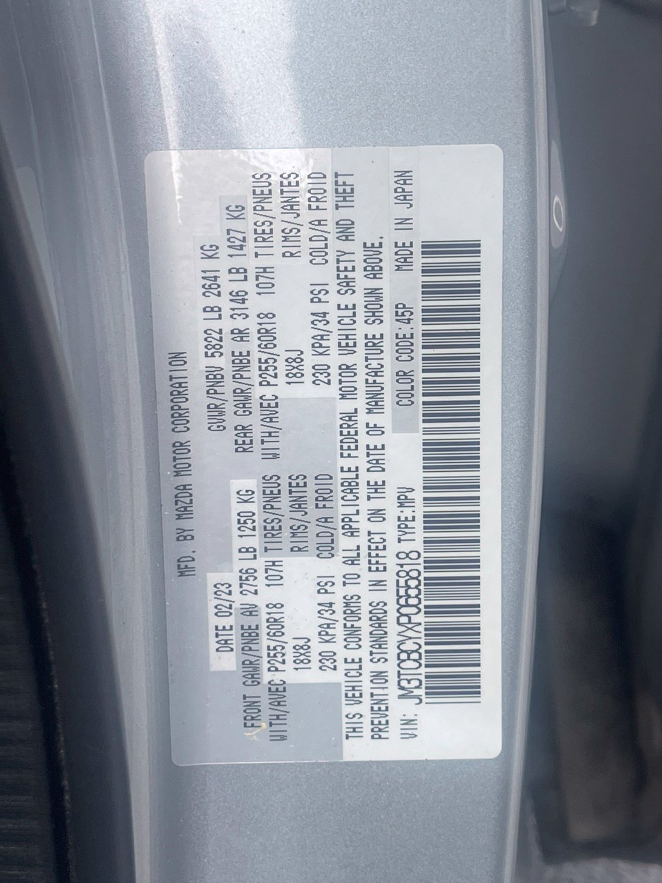 Used 2023 MAZDA CX-9 Touring AWD/4WD image 12