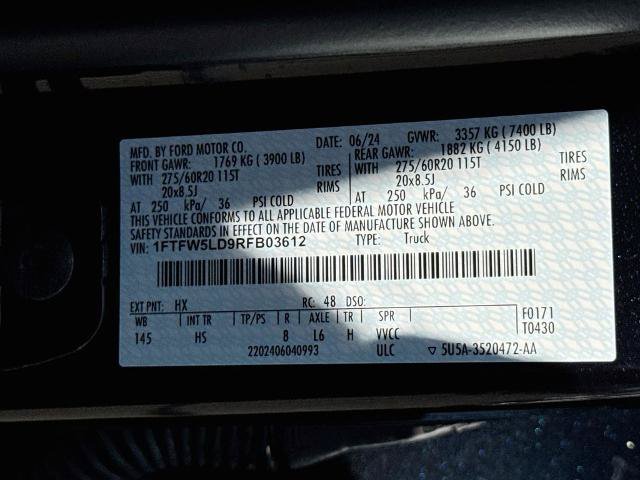 Certified 2024 Ford F150 Lariat w/ Equipment Group 502A High AWD/4WD image 25