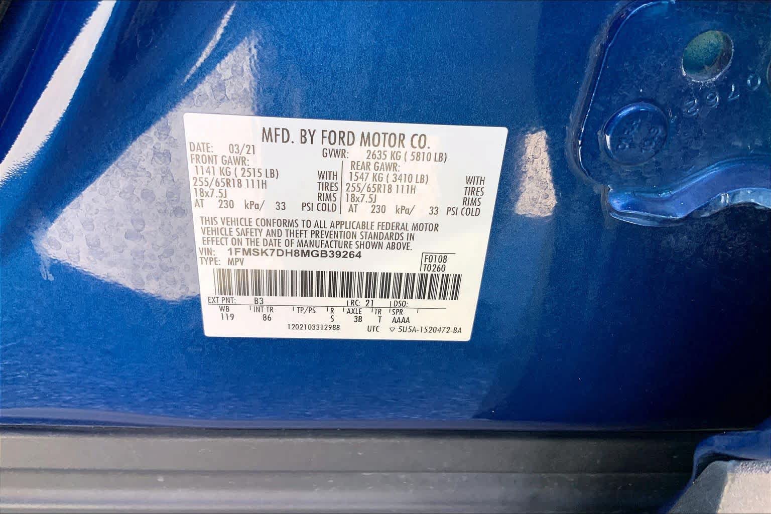 Certified 2021 Ford Explorer XLT RWD image 29