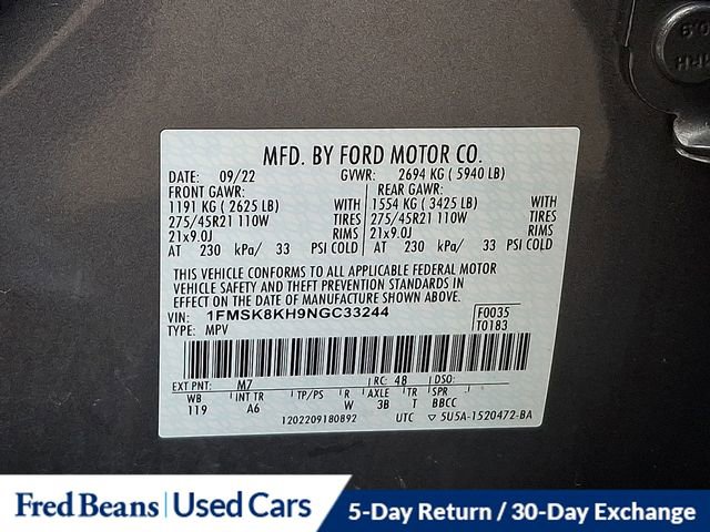 Certified 2022 Ford Explorer ST-Line image 27