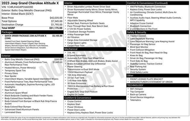 Used 2023 Jeep Grand Cherokee Altitude AWD/4WD image 33