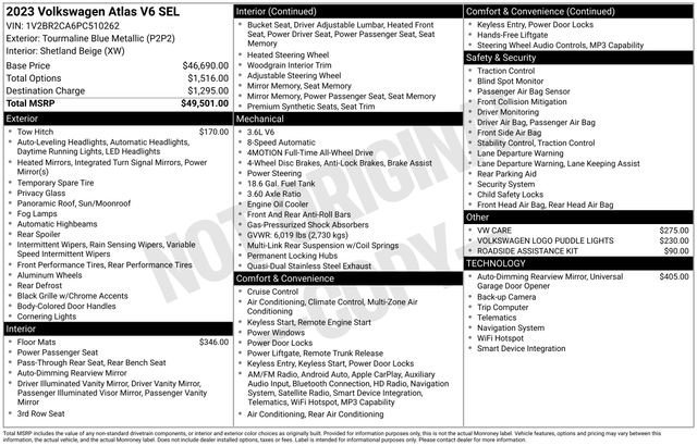 Used 2023 Volkswagen Atlas SEL image 11