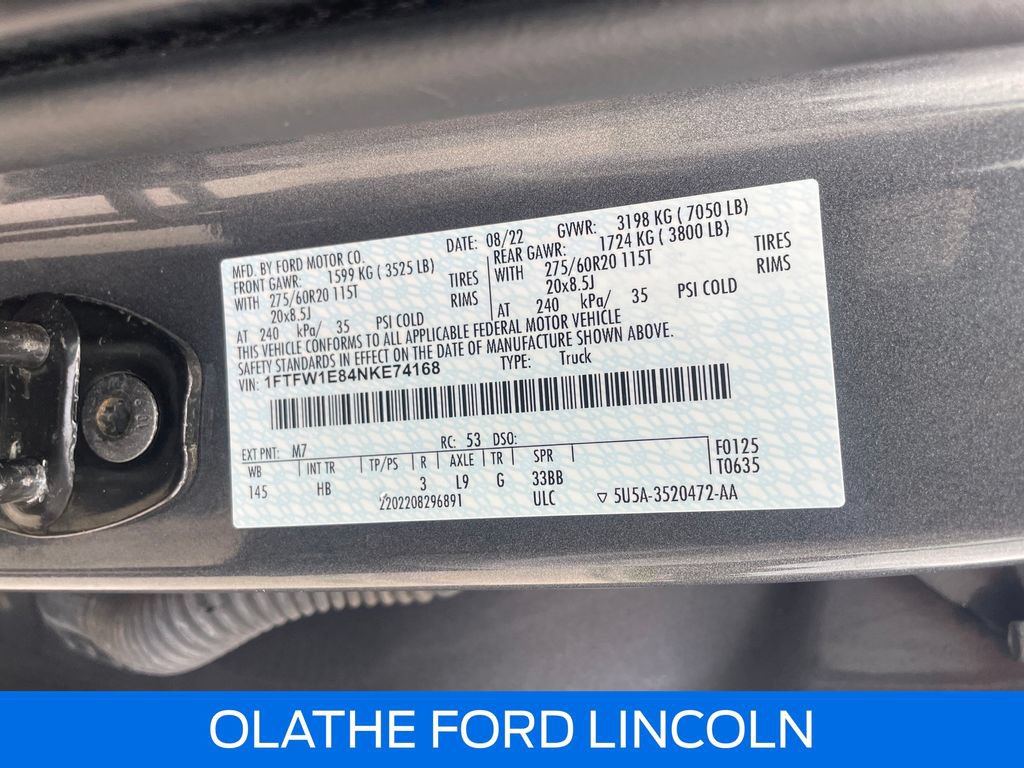 Certified 2022 Ford F150 Lariat AWD/4WD image 23