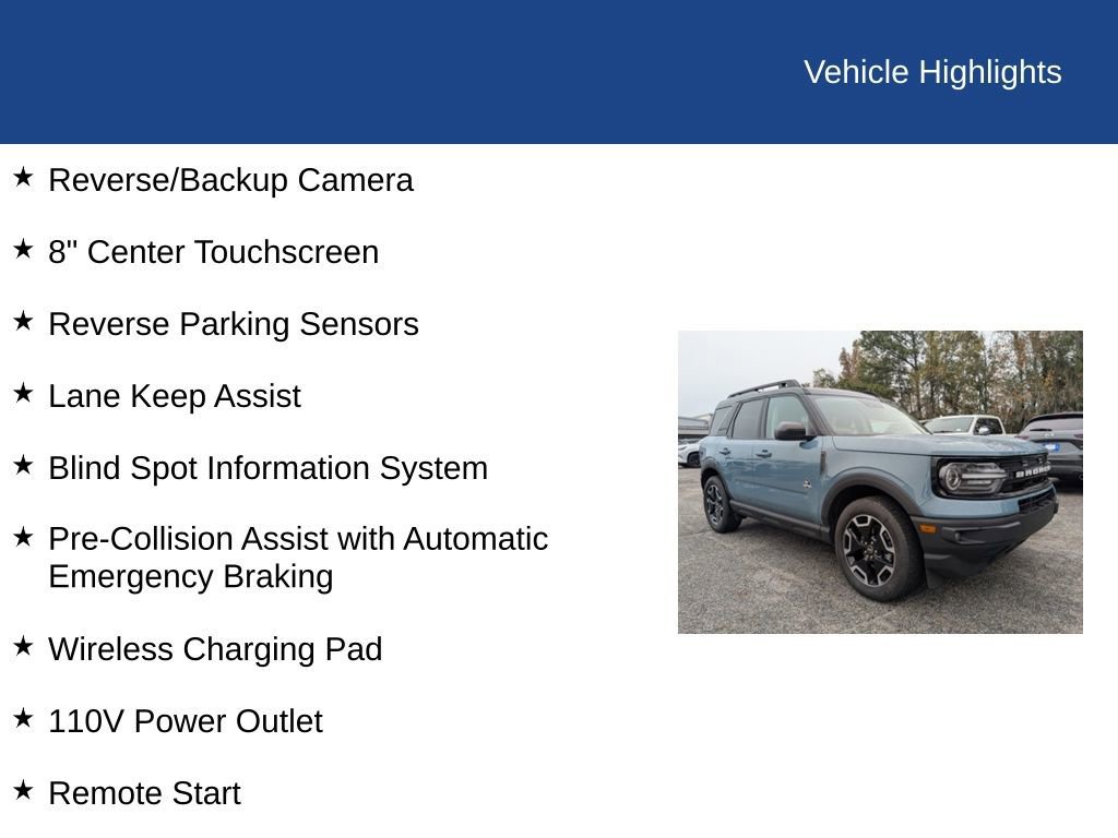 Certified 2022 Ford Bronco Sport Outer Banks w/ Tech Package image 34