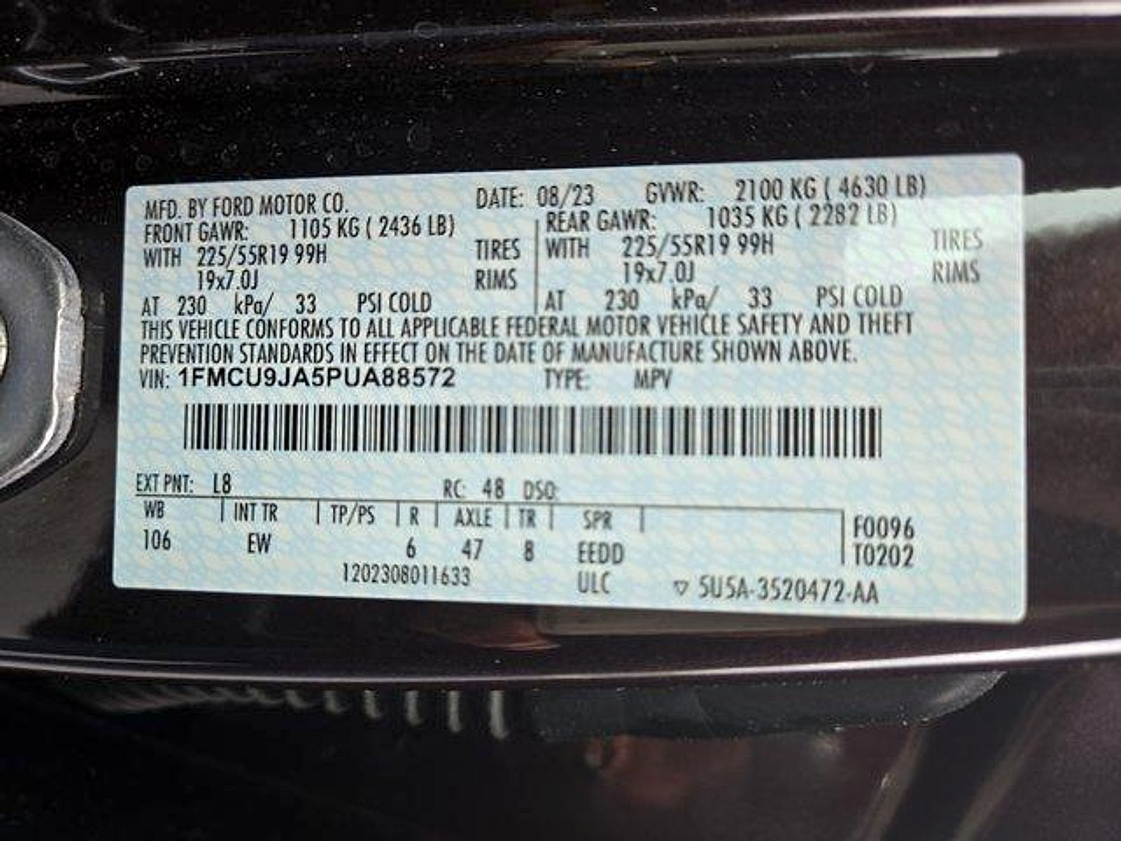 Certified 2023 Ford Escape Platinum AWD/4WD image 27