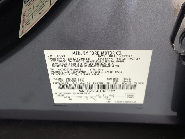 Certified 2020 Ford EcoSport SE FWD image 36