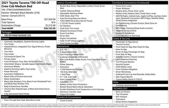 Used 2021 Toyota Tacoma TRD Off-Road image 33