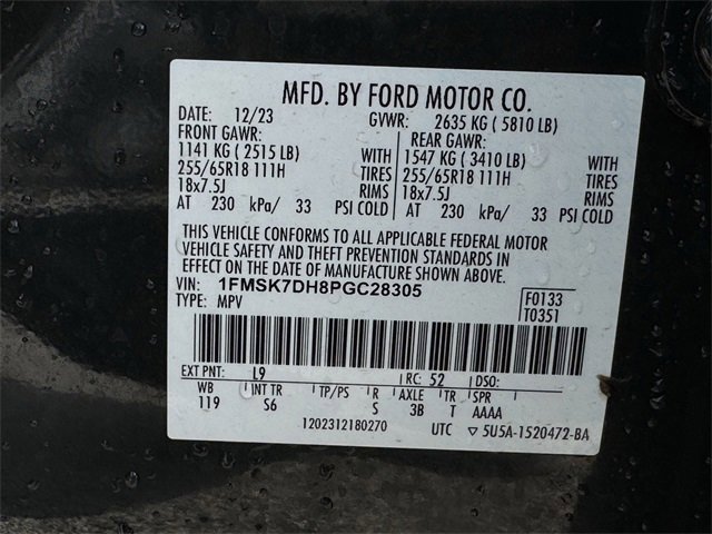 Certified 2023 Ford Explorer XLT w/ Equipment Group 202A image 35